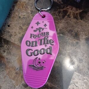 Retro 1960s-70s style keychain   motivational words  Inspirational Motel Key